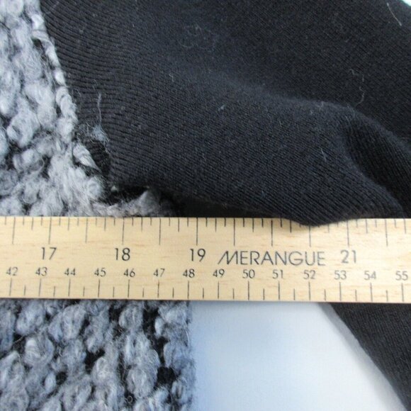 Club Monaco Women Open Cardigan Sweater S Grey Black Kimono Wool Texture 468 - Picture 5 of 7